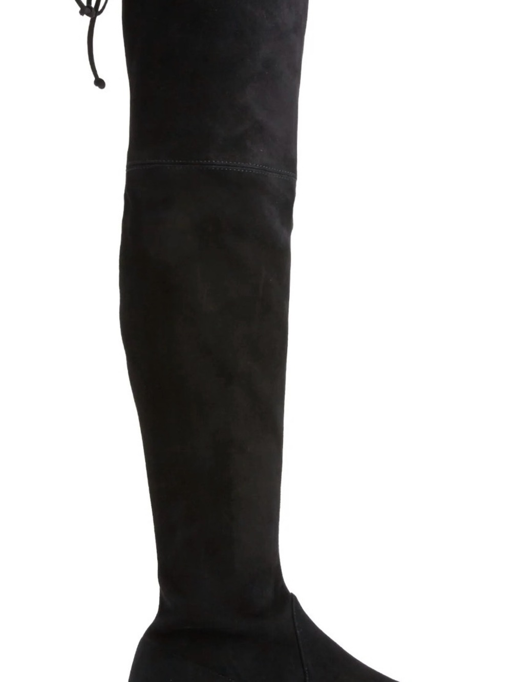 Stuart Weitzman Black Over-the-Knee Suede Stretch Boots